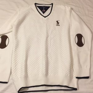 Ralph Lauren Polo Sweater Brown elbow polo patch